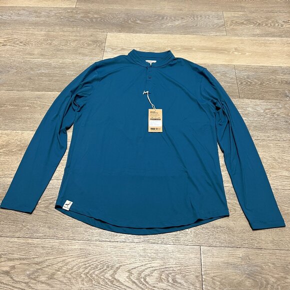 Mantra Polo Shirt Large Long Sleeve Pacific Blue Catalyst Performance Golf NEW - Picture 1 of 12